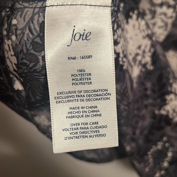 Joie Baltic Print Flowy Blouse #177 - Picture 6 of 6